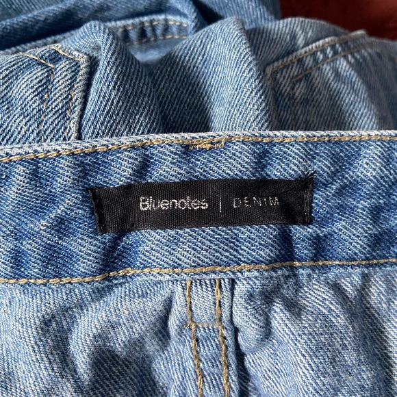 Bluenotes size 30 high rise blue ripped mom jeans - Picture 2 of 5